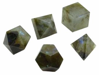 Harmonizer 5 piezas labradorita platónico sólido sagrado reiki sanación cristal equilibrio. Envíos a Tarragona