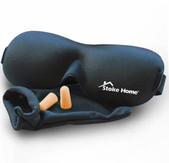 Antifaz para Dormir Negro Anti-Luz, Máscara de Ojos 3D Fabricado con Espuma de Memoria para Hombre / Mujer / Niño, Suave y Compacta Para Dormir en el Avión, Coche y Tren - Stoke Home. Envíos a Á