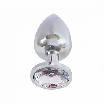 Freebily Plug Anal de Acero Inoxidable Tapón Anal con Diamante de Imitación Varios Colores Talla S M L Blanco L. Envíos a Málaga