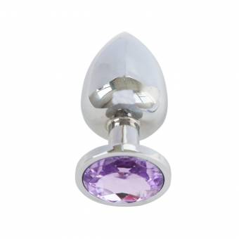 iEFiEL Plug Anal para Hombre Mujer Tapón Anal de Acero Inoxidable con Diamante Artificial Confortable 3 Colores 3 Tallas Confortable Morado S. Envíos a Málaga
