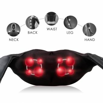MYCARBON Masajeador Cervical Calentador Masajeador Espalda Profundo Masaje Cervical Masajeador Cuello para Tonificar y Relajar con 3 Niveles de Intensidad y Alimentación de 220 Voltios Mediante. Env