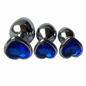 Rawdah Berg Crystal color plata acero inoxidable plug anal metal patio trasero enganche (M, Azul). Envíos a Zaragoza