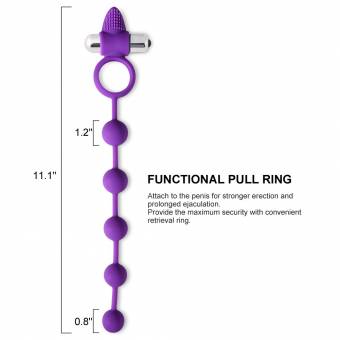 Utimi Bolas Anales Anillo Pene de Múltiples Funciones Unisex con Vibrador de la Bala Juguete del Sexo. Envíos a Sevilla