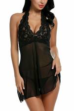 Avidlove Ropa Interior Pijama Encaje Ropa de Dormir de Las Mujeres Atractivas Negro Talla-XL. Envíos a Ávila