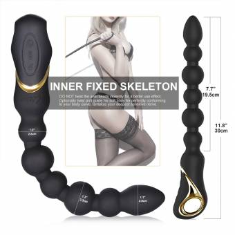 Utimi Bolas Anales Vibrador con 10 Velocidades Flexible Masajeador de Próstata Consiga Ilegar al Clímax con Tan Solo Un Botón.. Envíos a Madrid