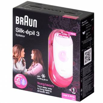 Braun Silk-épil 3 3380 Legs & body - Depiladora (Epilator) Crimson, Color blanco. Envíos a Las Palmas