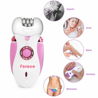 Depiladora, Foraco de 4 en 1 Multi función acoplador de Epilator con 4 extras, incluye cabezal de afeitado accesorio, Recorte, accesorio para cabello Recorte, cuerno mp-2395, con iluminación LED, r