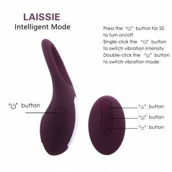 LAISSIE CAESAR Anillo Falico vibrante wireless, Anillo Vibrador con Telecomando de 6 Modos vibrantes inteligentes, Mastur-bador Hombre de IP67 impermeable y Masajeador del clítoris,USB recargable.. En