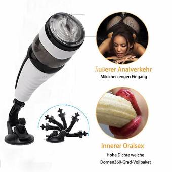 Masturbador eléctrico telescópico Nabini automático Copa Vagina de la boca real Masaje erótico y bienestar sexual 10 Modos de vibración 5 Vibrador de voz sexy juguetes sexuales para hombres. Env
