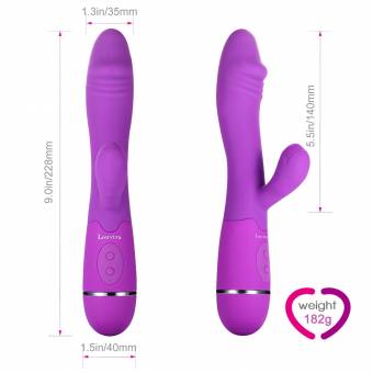 Rabbit Vibrator, punto G y clítoris Estimulación – Médico silicona vibratoren – 10 vibración Dual Motores vibración masaje dispositivo – 100% resistente al agua Sex juguete (Morado). Enví