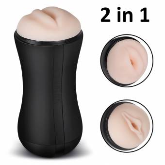 LOVEY ANGEL Excelente Sillcona Realísta  Masturbador Masculino  + Combinación  de Vagina y Boca + Juguetes E-róticos para Hombre  con Fuerte Ventosa. Envíos a Girona
