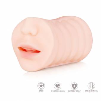 Aster Masturbador Masculino con Lengua y Dientes, Juguete para Adultos 3D Boca Silicona Realísta para Hombre. Envíos a València