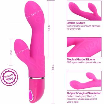 Bravolink Vibrador Rabit de Doble Estimulación Punto G y Clítoris, Sextoys, Placer Sexual, 10 Modos Vibradores, Juguete Sexual. Envíos a Ciudad Real