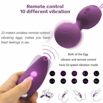 Acvioo Bolas Chinas con Vibracón Masajeadores Kegel Bolas con 10 Vibrante Huevo Vibrador para las Mujeres Sexual Silicona Impermeable con Mando a Distancia Inalámbrico. Envíos a Málaga