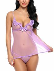 Avidlove Conjunto Lenceria Picante Ropa Intima Camisón Volante para Mujer(Púrpura M). Envíos a Málaga