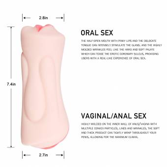 Lovey Angel Silicona Mastur-bador de hombre ,3D Realista Vagina y Boca Reutilizable , Super Suave ,Silicona de Grado Médico. Envíos a Girona