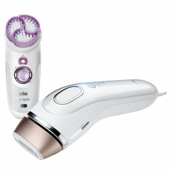 Braun Silk-expert IPL BD 5009 - Depiladora de luz pulsada para la depilación permanente del vello visible en casa, color blanco y bronce + cepillo sónico de exfoliación corporal. Envíos a Las Pal