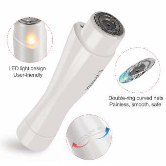 Depiladora Facial - Liberex Depiladoras Femeninas Electrica SIN dolor con LED Luz para Labio, Cara, Brazo, Piernas, Axila y Bikini, Blanco. Envíos a Las Palmas