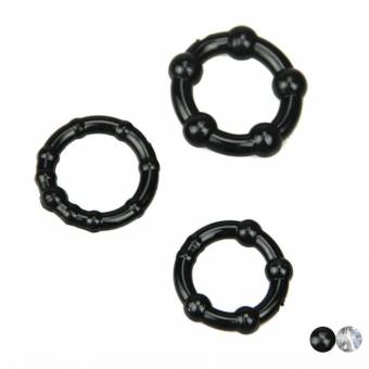 Rawdah Anillo de anillo de anillo fino de la cerradura del retraso del varón Anillo de pene de silicona anillo Potfull juguetes adultos del sexo (Negro). Envíos a Madrid