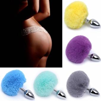 Rawdah Metal Anal Plug Tail Rabbit Tail Butt Plug Juguetes sexuales anales Anal Plug Tail (Amarillo). Envíos a Ciudad Real
