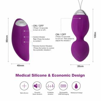 Cksohot® Bolas Chinas con Control Remoto Inalámbrico Kegel Bolas con 10 Frecuencias -Púrpura. Envíos a A Coruña