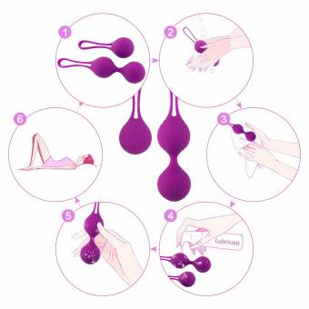 Cksohot® Bolas Chinas de Silicona Médica Kit de Pesas de Ejercicio Kegel para Mujeres Kegel Balls para Suelo Pelvico Masajeador de la Salud Kegel Ejercitado. Envíos a Ávila