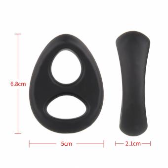 Beauty7 Negro Pene Anillo Elástico Testículos de Restricción del Escroto Grueso Durable Potenciador Cock Ring Tiempo de Erección del Pene Anillo Juguete del Sexo Más Duro Erección de Retardo Ey