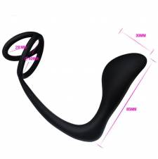 Kinxor Estimulador de Vibradores de Masaje de Próstata de silicona Vibrador Anal con Dos Cockring Cock Ring, Anal Butt Plug Juguete Sexual de Masturbación. Envíos a Ciudad Real