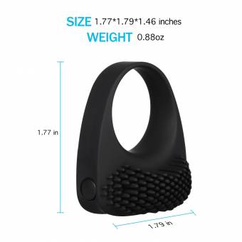 Lovey Angel Anillo vi-brador de 6 modos de vibración, Estimulador Masculino para Prolongar Placer , Anillo Hombre de silicona médica ( Negro). Envíos a Ciudad Real