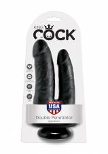 King Cock Double Penetrator Negro Dildo Doble Penetración - 610 gr. Envíos a Ávila