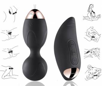 Bolas Chinas Huevo Vibrante con Control Remoto con 10 modos,Ejercicios Kegel Bolas de vibración bola de ejercicio vibradores masajeadores eléctricos USB recargable Kegel hembra (Amazon Prime). Env?
