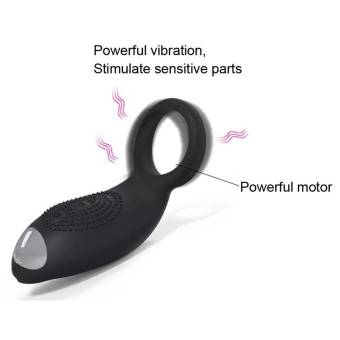 Mirlun Anillo vibrador del pene con 10 potentes patrones de vibración Para parejas, Silicio Juguete anillo de martillo Masaje del clítoris. Envíos a Madrid