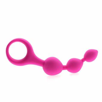 VANKER Plug Anal tipo bolas Thailandesas. Con anilla y 3 bolas, de Silicona. Juguete sexual para adultos. Envíos a Ciudad Real
