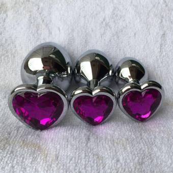 Rawdah Berg Crystal color plata acero inoxidable plug anal metal patio trasero enganche (M, Morado oscuro). Envíos a Ciudad Real