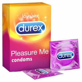 Preservativos Durex Pleasure Me, estriados y punteados. Envíos a Ceuta