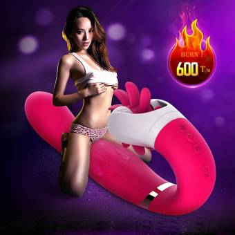 Beyanh® Vibrador Mujer,Placer Máximo Lamiendo la Lengua Vibradores Masajeadores para su clítoris y punto G con Función de Choque, Juguetes Sexuales para Mujeres y Parejas, Pasajeador de Silicona 