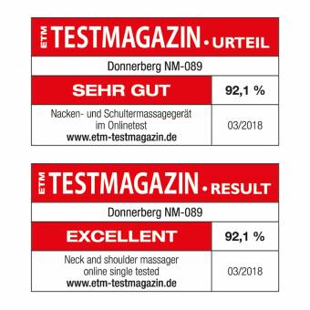 Donnerberg® Masajeador de cuello hombros espalda | Marca alemana | Masajeador cervicales shiatsu | alivia las contracturas | calor para relajar los músculos, el estrés y la fatiga | 7 años de gar