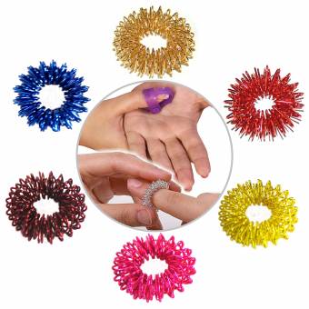 La acupresión masaje Sujok anillo en colores surtidos Conjunto de 6 piezas con el pulgar acupresión libre. Envíos a Ávila