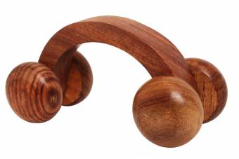 Masajeador de madera, masajeador manual de la pantorrilla del cuerpo, masajeador del rodillo de la acupresión, masaje plano del anillo del alivio del dolor y del estrés, día de Pascua / día de la
