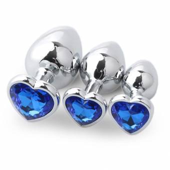 FAMILIZO 3PCs Plug Anales Mujer Cola Plug Anales Acero Plug Anales Mujer Metal Plug Anales Mujer Acero Plug Anales Hombres Acero Aleación de aluminio Juguete Sexual Hombre Y Mujer (Azul). Envíos a Bar