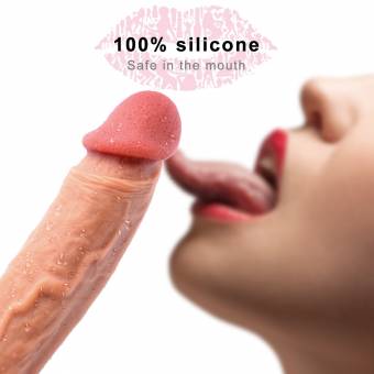 Dildo Realista Pene de Silicona Consolador Masajeador con Fuerte Ventosa para Mujer Pareja. Envíos a Madrid