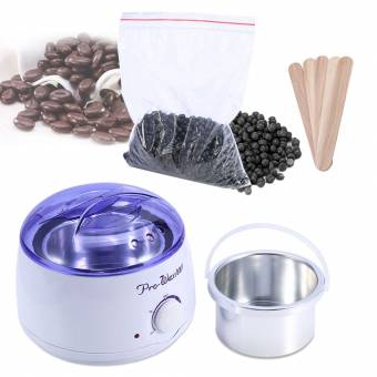 Calentador de cera con capacidad de 500ml, depilación de vello androgénico para tener un cuerpo bikini, 100g inspiración encerado, 5 espátulas de madera (chocolate). Envíos a Ciudad Real
