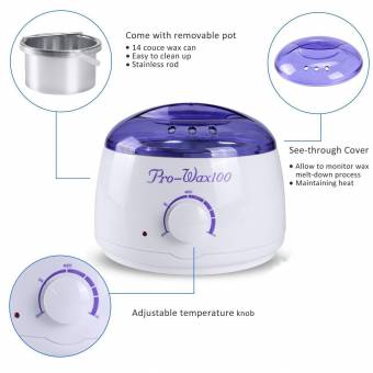 YY-LC Calentador de Cera, Calentador de Cera Caliente Eléctrico para Área Facial y Bikini y Axila con 4 Cera de Cera dura y 20 Cera Aplicador de Palos - Spa Auto-depilación en Casa. Envíos a Sant