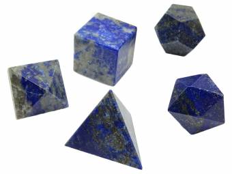 Harmonizer 5 piezas lapiz lazuli platónico sólido sagrado reiki sanación cristal equilibrio. Envíos a Lugo