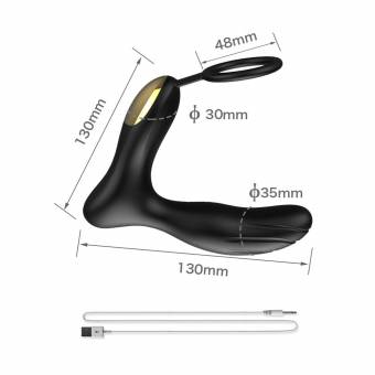 Vibrador hombre mujer dos motores Anillo Vibrant estimulador Plug Anal próstata Pelvis Control remoto con 7 modos vibración masaje prostatique silicona impermeable recargable. Envíos a Navarra