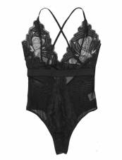 Scallop Mujer Lencería Erótica Body Correa Encaje Floral Sexy Picardías Ropa Interior Negro XL. Envíos a Lleida