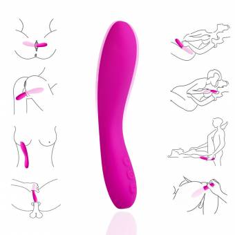 Lovey Angel Mujer Masajeardor de Silicona + 6 modos de vibraciónes +consolador Sumergiable y carga por USB + vibrador para mujeres. Envíos a Huelva