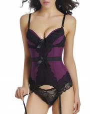 HLGO Corset Con Liguero Corset Con Liguero Corset Lenceria Corsé Púrpura, S. Envíos a Palencia