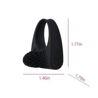 zemalia Armour Anillo Vibrador, Estimulador Anillo del Pene Masculino, Juguetes Sexuales Para Prolongar Placer Sexual (Negro). Envíos a Barcelona