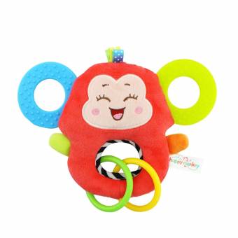 Isuper -Peluche Juguetes，Felpa Juquete con Mordedor Calmante Anillo de Goma Natural Silicona Sin-BPA para molar bebés recién nacido (mono). Envíos a Ciudad Real